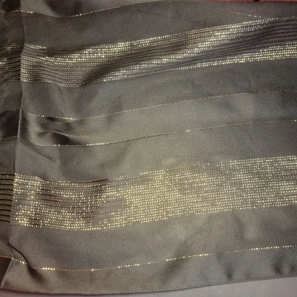 Beautiful Italian Made Black And Gold Scarf
